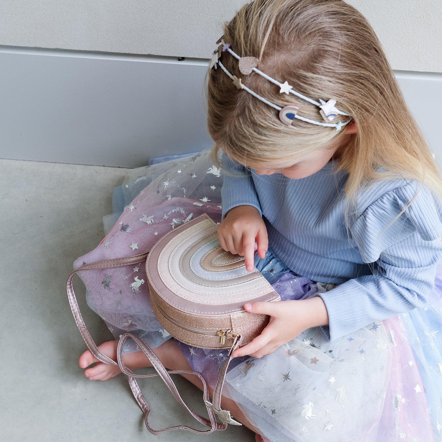 Mimi & Lula Axelväska – Pink Rainbow Enchanted