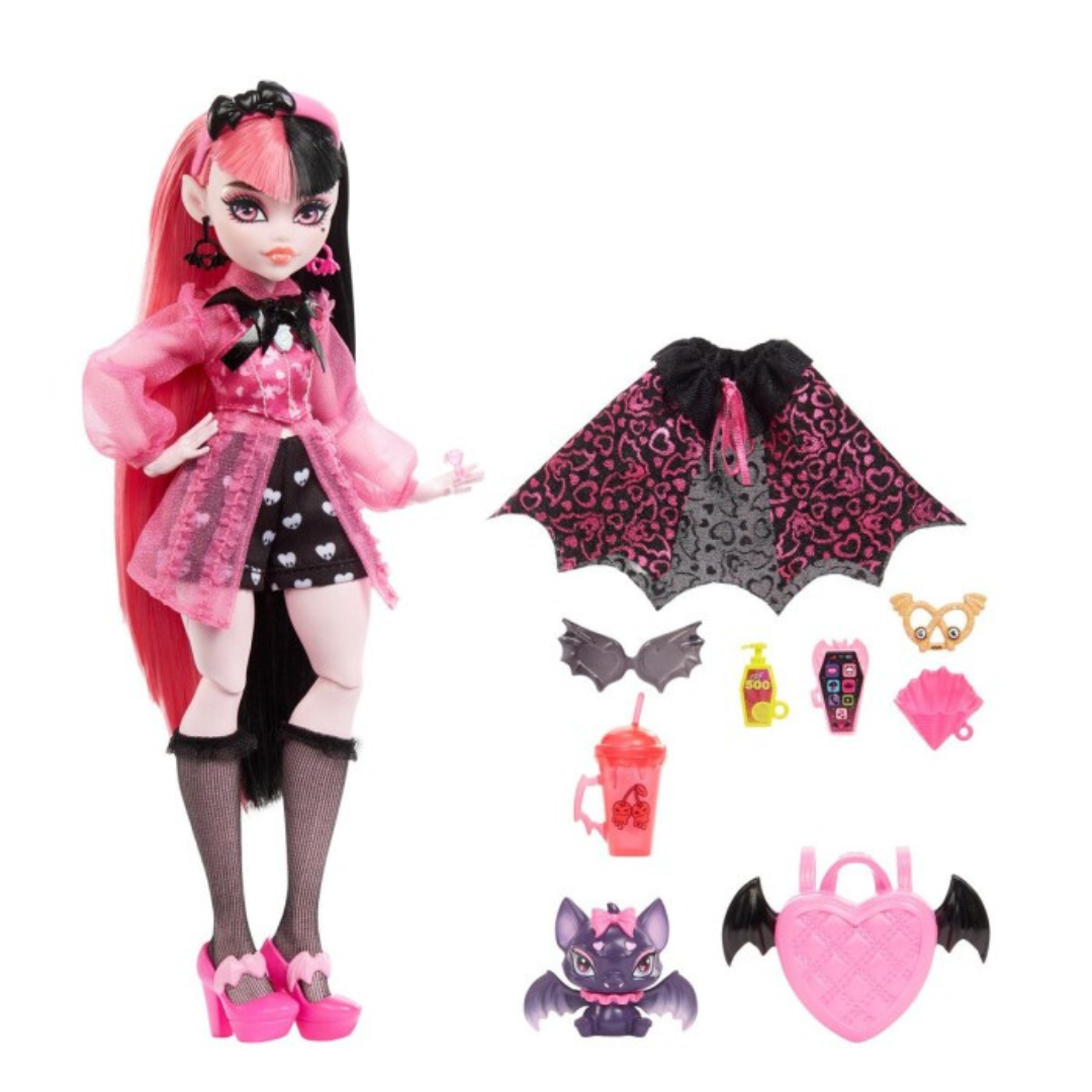 Monster High Draculaura-docka med supercoola tillbehör
