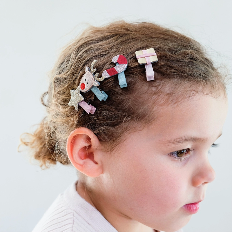 Barnaccessoarer - Mimi & Lula - 8 hårclips - Minijul