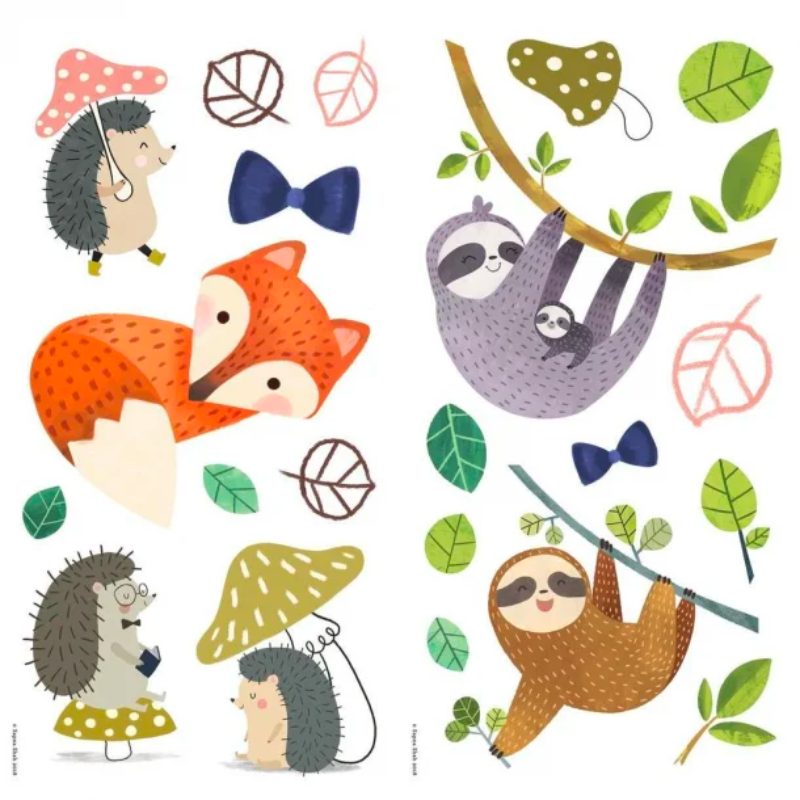 Barnrum - RoomMates - Wallstickers - Dovendyr & venner