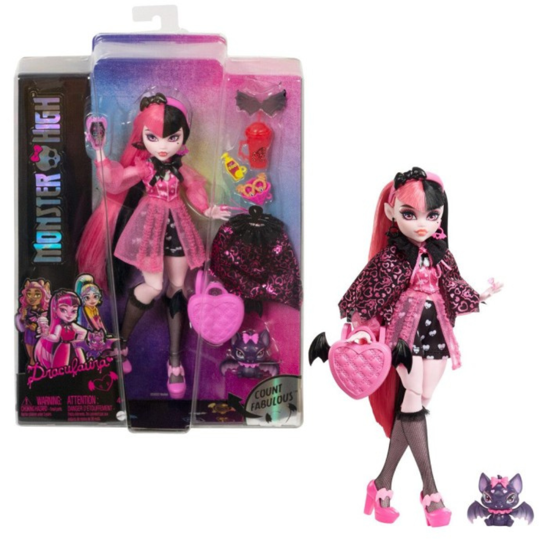 Monster High Draculaura-docka med supercoola tillbehör
