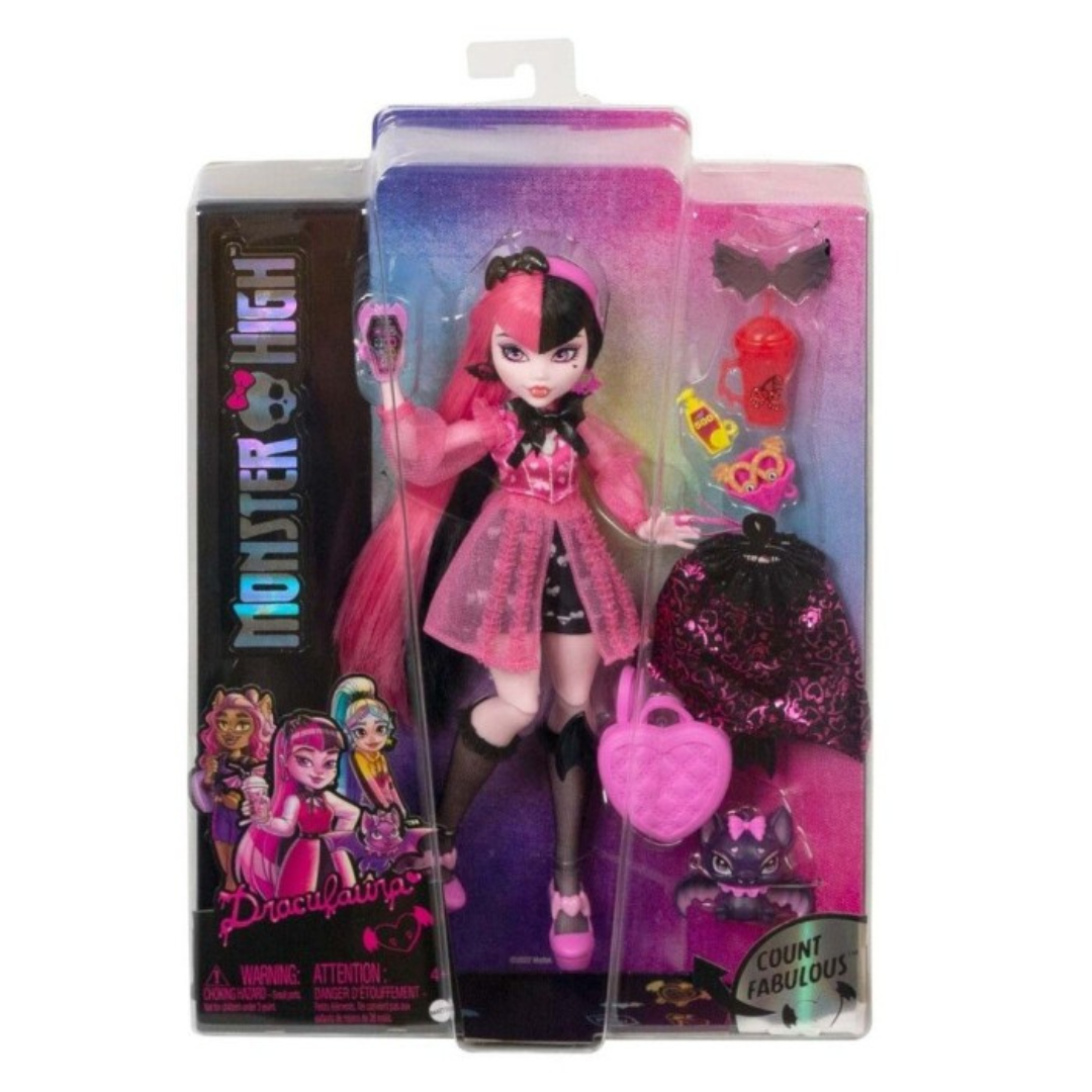 Monster High Draculaura-docka med supercoola tillbehör