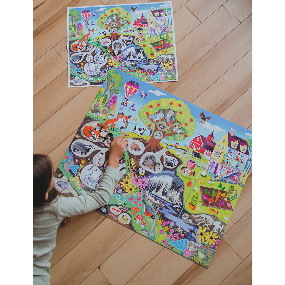 eeBoo Jumbo puslespil 48 bitar - Landet