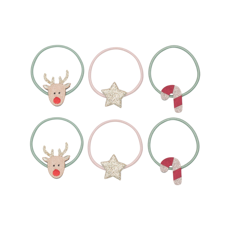 Barnaccessoarer - Mimi & Lula - 6 hårsnoddar - jul