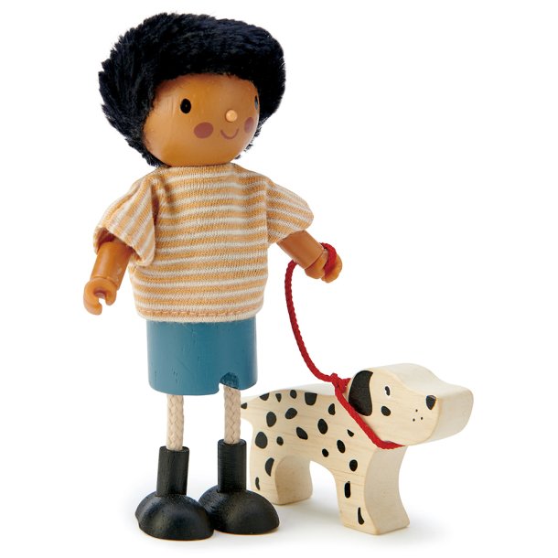 Tender Leaf Dockhusfigur – Herr Forrester och hund