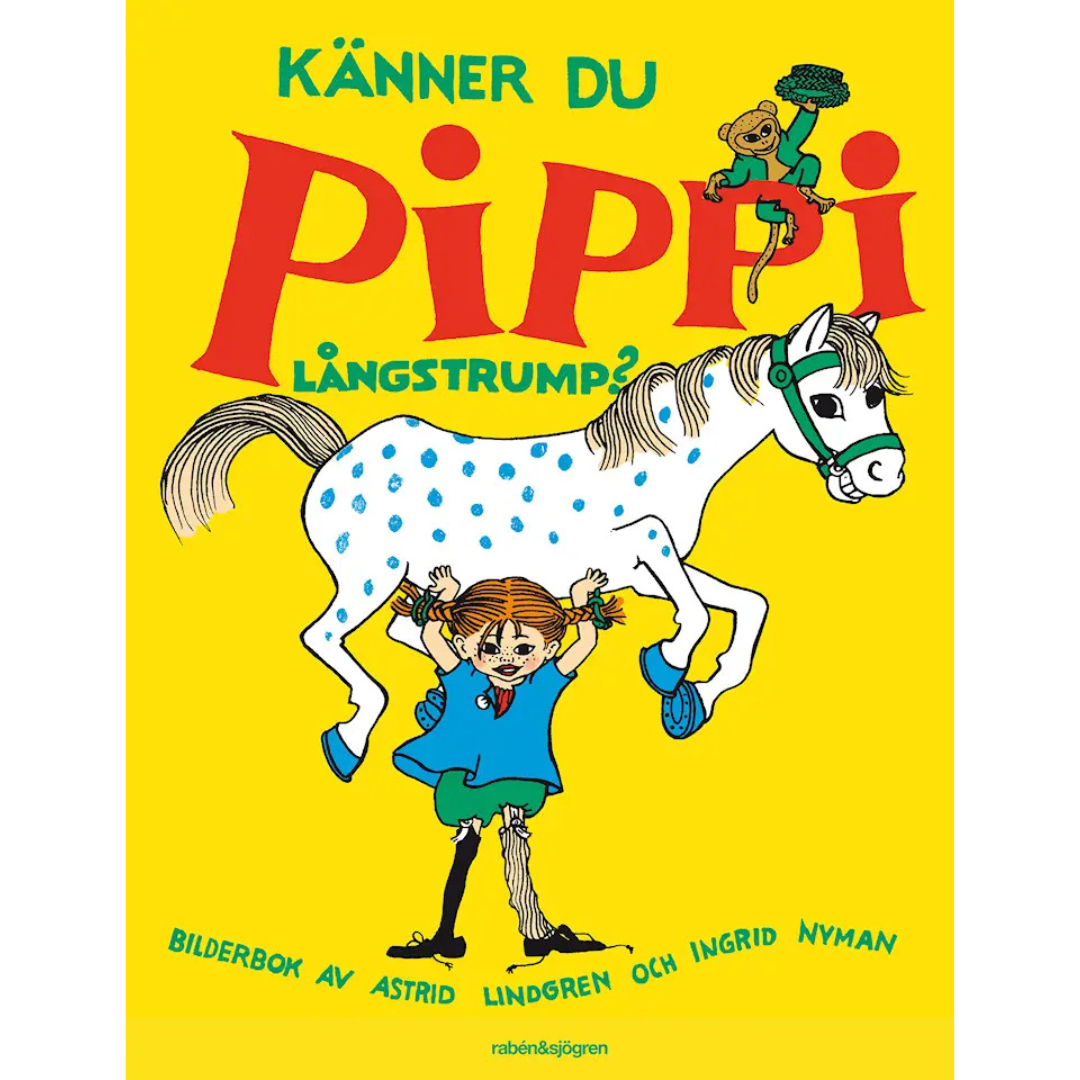 Barnbok - Känner du Pippi Långstrump? Av Astrid Lindgren