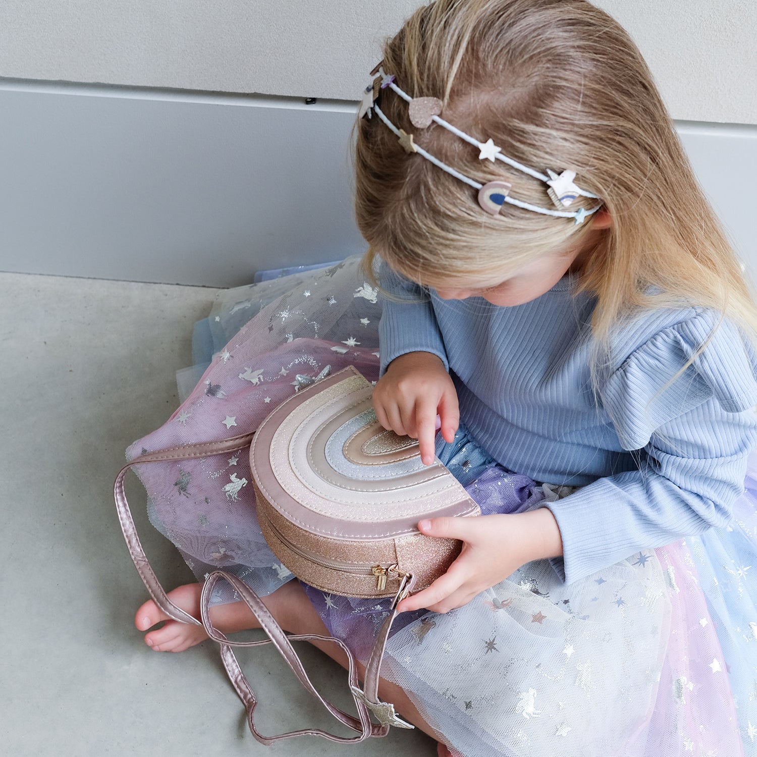 Mimi & Lula Axelväska – Pink Rainbow Enchanted