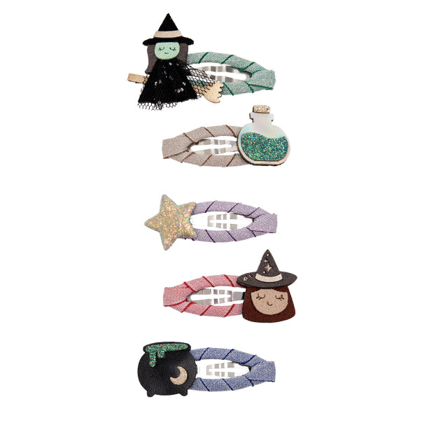 Mimi & Lula 5 hårspännen - Mini Witch Halloween