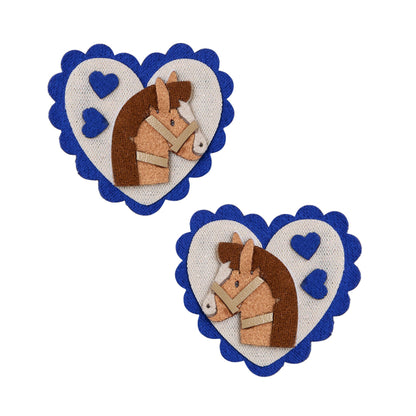 Mimi & Lula Hårclips 2 st – Large Scalloped Heart Show Pony