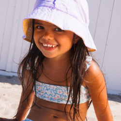 Swim Essentials Solhatt 0-1 år vändbar - Florish Yellow