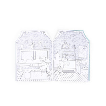 Moulin Roty Colouring Book with 170 Stickers - La Petite Ecole de Danse