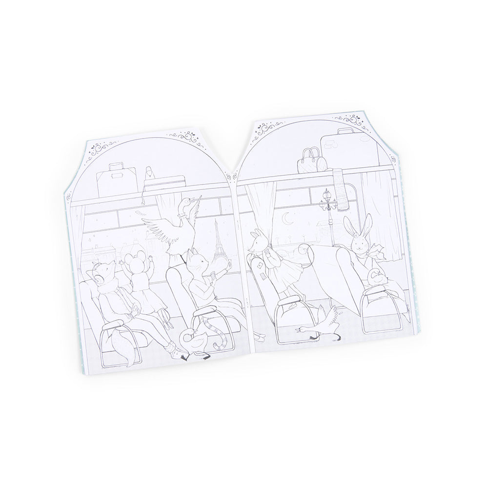 Moulin Roty Colouring Book with 170 Stickers - La Petite Ecole de Danse