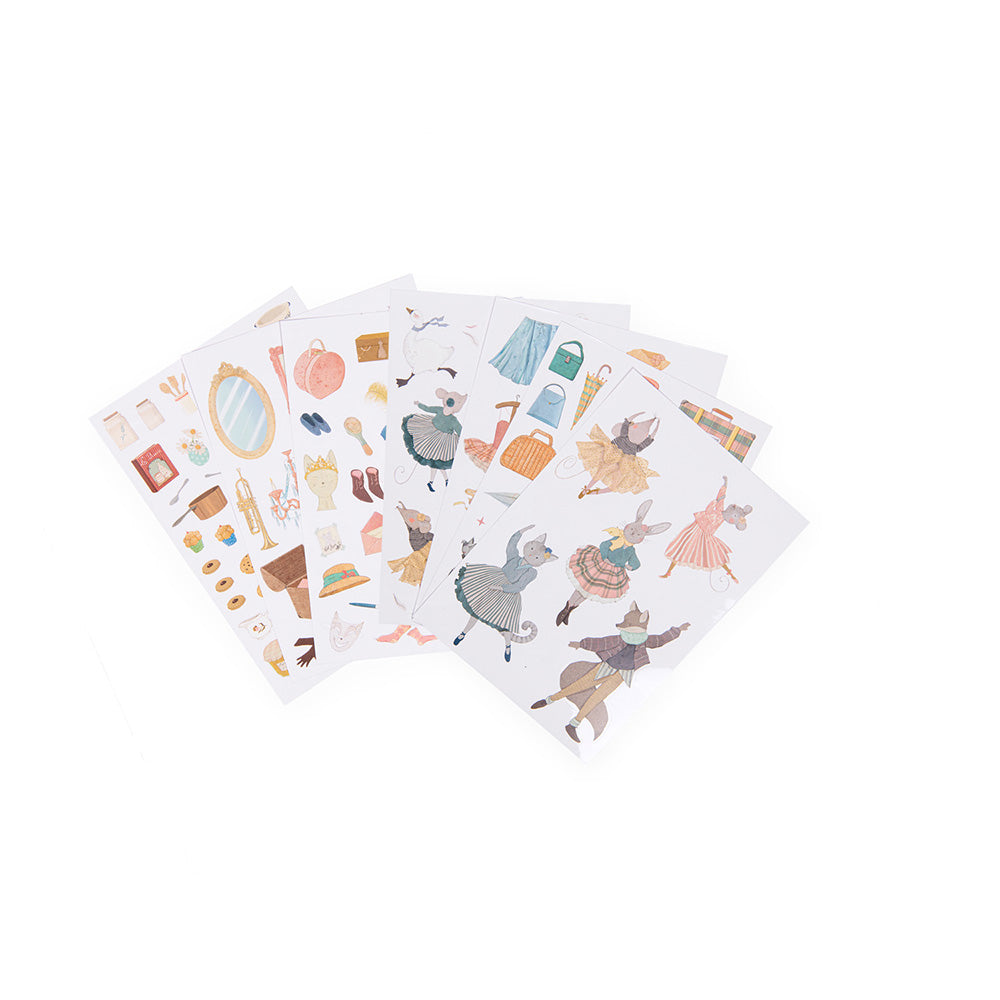 Moulin Roty Colouring Book with 170 Stickers - La Petite Ecole de Danse