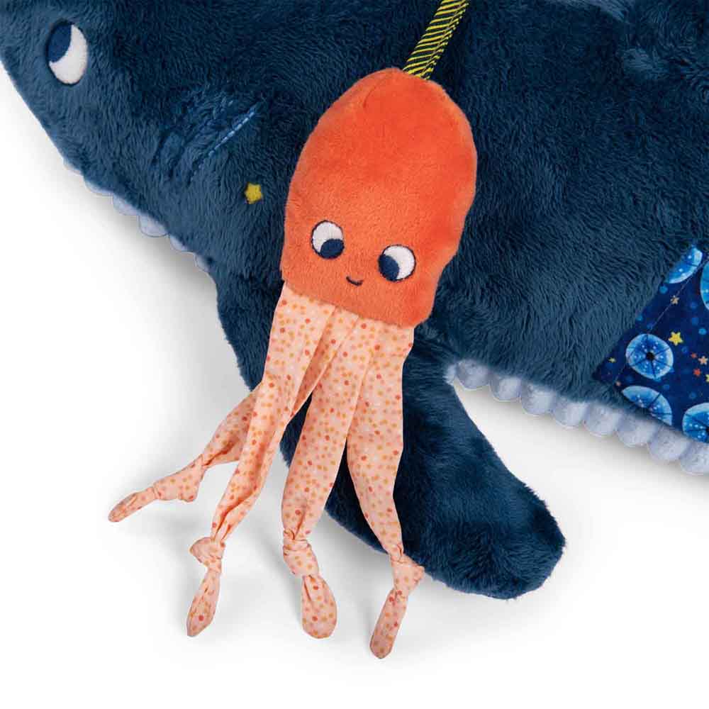 Moulin Roty Aktivitetsmjukisdjur - Haj 58 cm - Les Aventures de Paulie