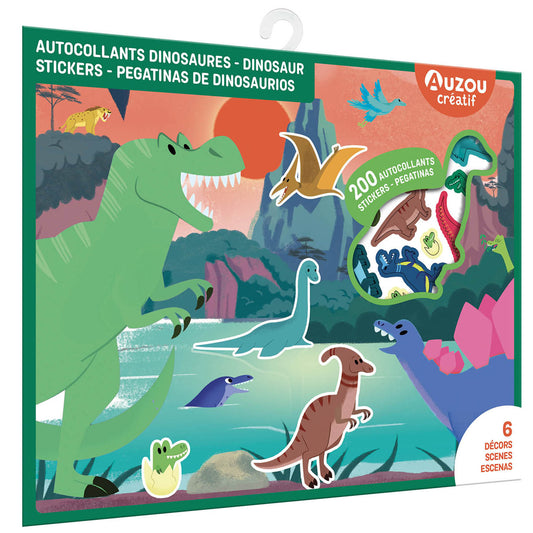 Auzou Klistermärken – Dinosaurier 200 st