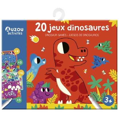 Auzou Aktivitetskort – 20 uppgifter – Dinosaurier