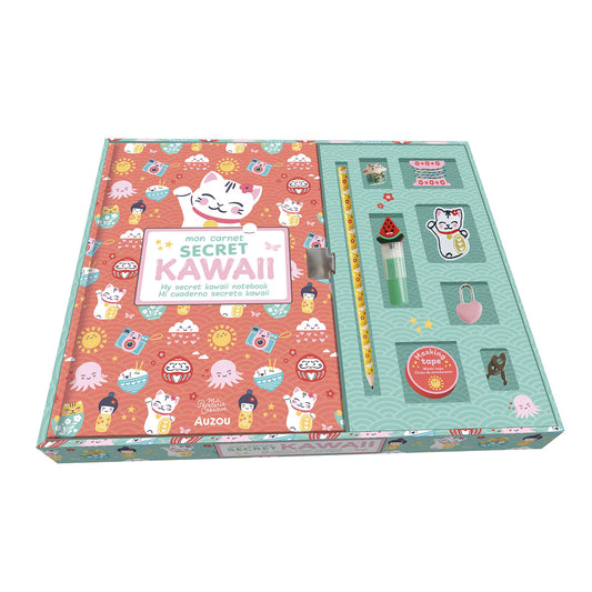 Auzou Mit kontor - Kawaii notesbog med lås