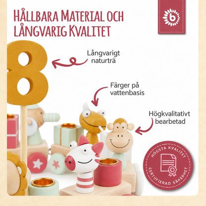 Bieco Födelsedagståg Berry i Trä 0–99 år