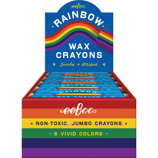 eeBoo 6 Jumbo farvekridt - Rainbow - Display 15 stk