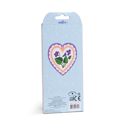 eeBoo 12 Färgpennor – Hearts & Birds – Neon