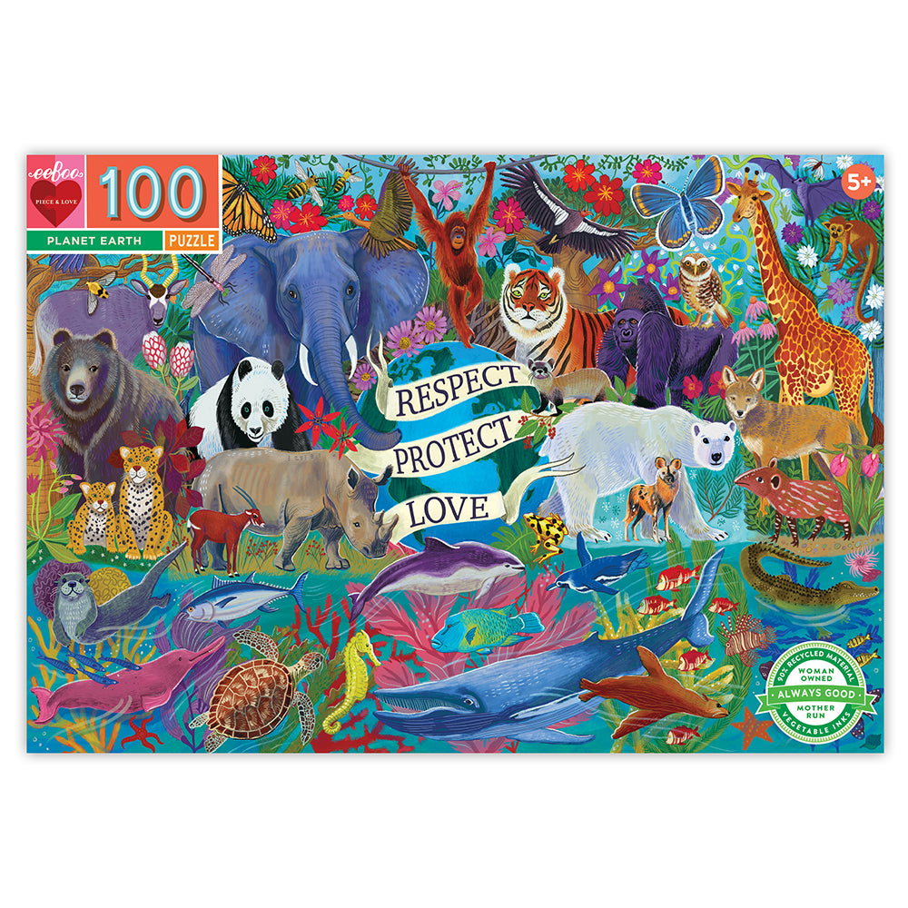 eeBoo Puslespil 100 bitar - Planeten Jorden