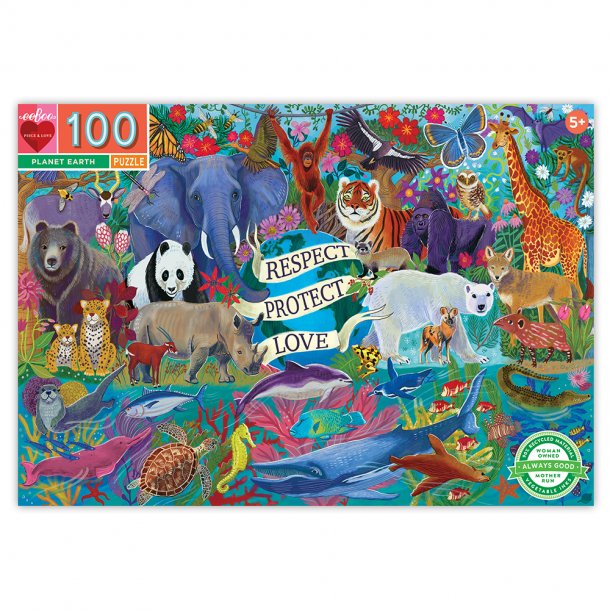 eeBoo Puslespil 100 bitar - Planeten Jorden