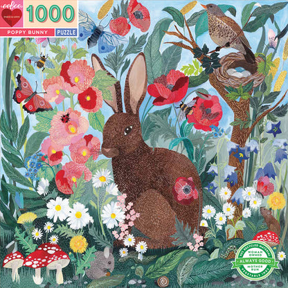 eeBoo Puslespil 1000 bitar - Poppy Bunny