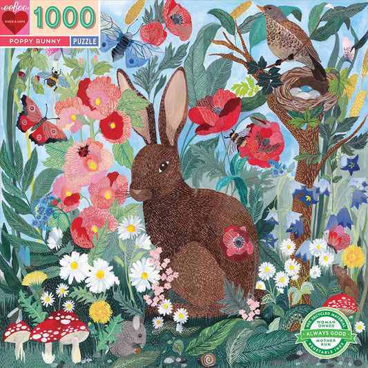eeBoo Puslespil 1000 bitar - Poppy Bunny