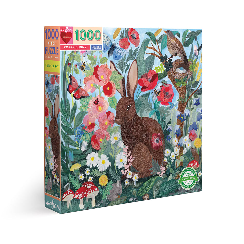 eeBoo Puslespil 1000 bitar - Poppy Bunny