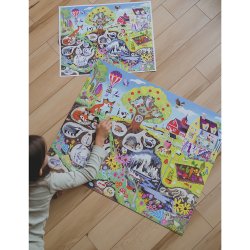 eeBoo Jumbo puslespil 48 bitar - Landet