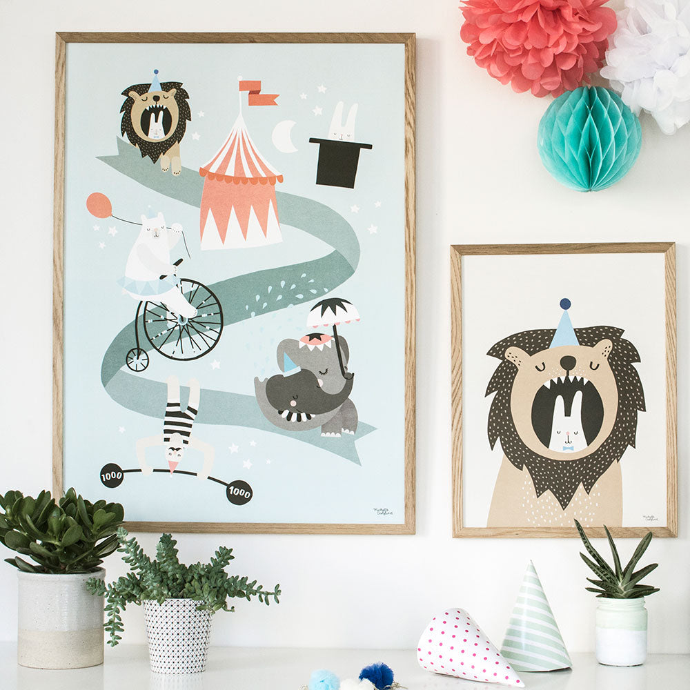 Michelle Carlslund Plakat - 50 x 70 cm - Cirkus venner