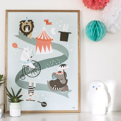 Michelle Carlslund Plakat - 50 x 70 cm - Cirkus venner
