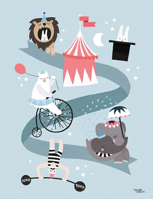 Michelle Carlslund Plakat - 50 x 70 cm - Cirkus venner