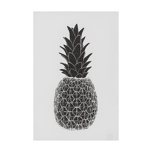 Marke Newton A3 Print - Black Piña Pineapple