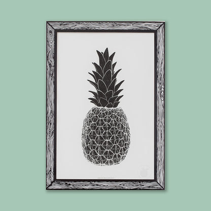 Marke Newton A3 Print - Black Piña Pineapple