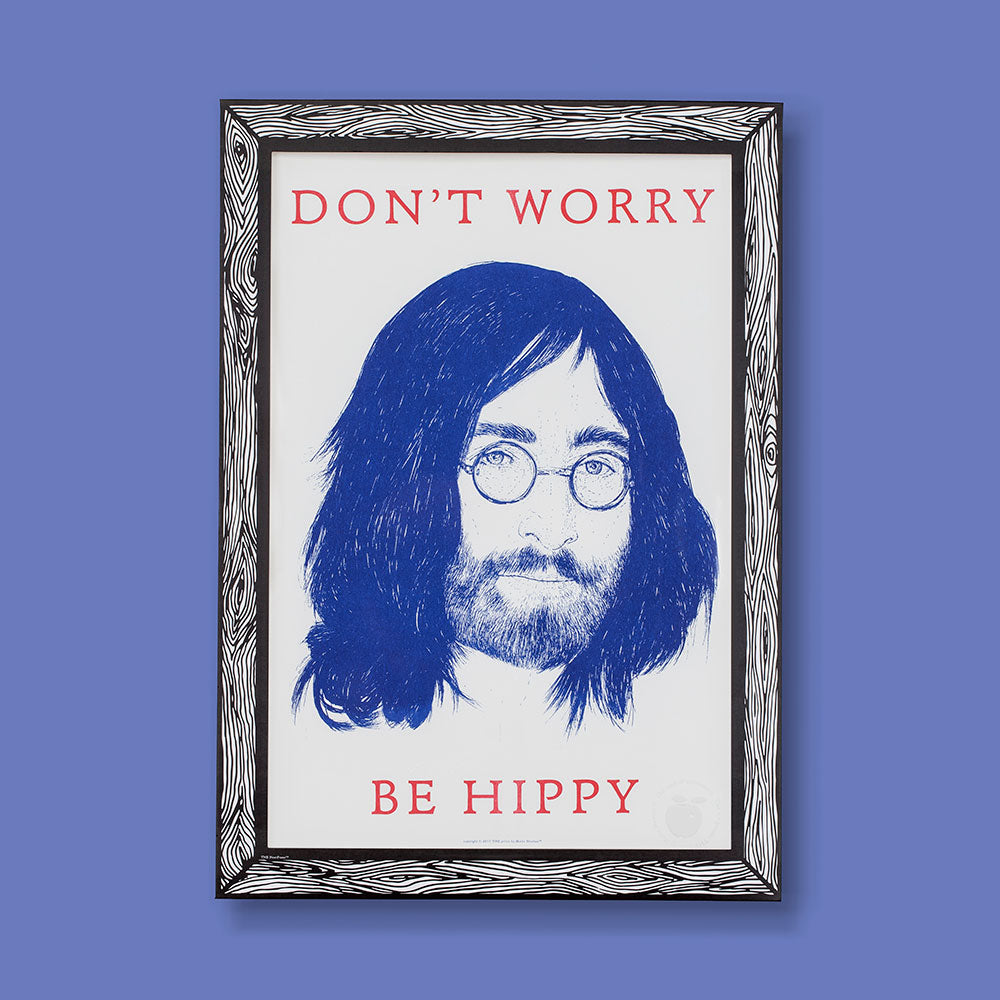 Marke Newton A3 Print - Dont Worry Be Hippy