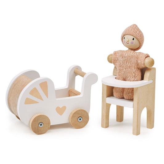Mentari Dockhusmöbler – Babyset