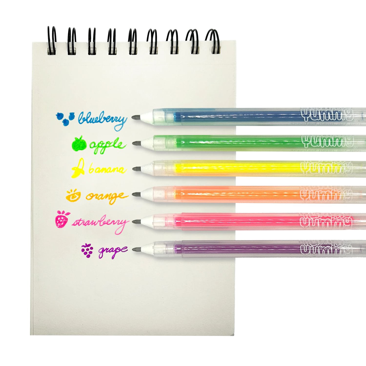 OOLY Doftande gelpennor 6 st – Yummy Yummy Neon
