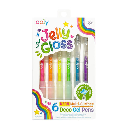 OOLY GelPen 6 st – Multi – surface Deco – Jelly Gloss Neon