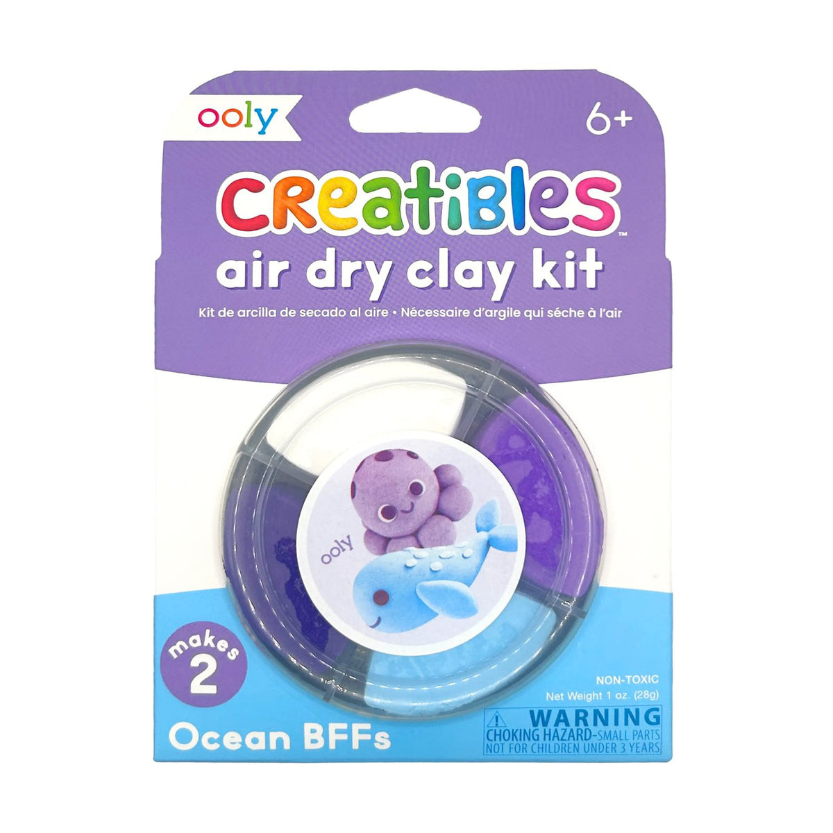 OOLY Selvhærdende ler - Ocean BFFs 4 farver - Creatibles