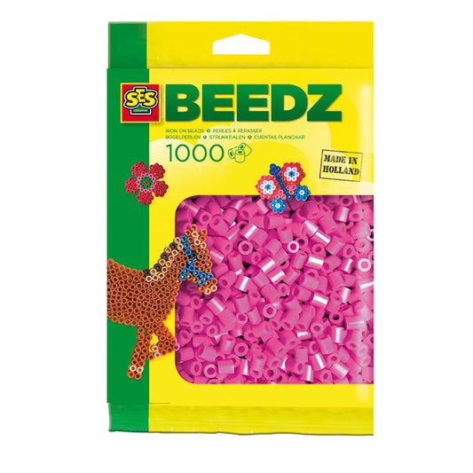 SES Creative Strykpärlor – 1000 st Neonrosa