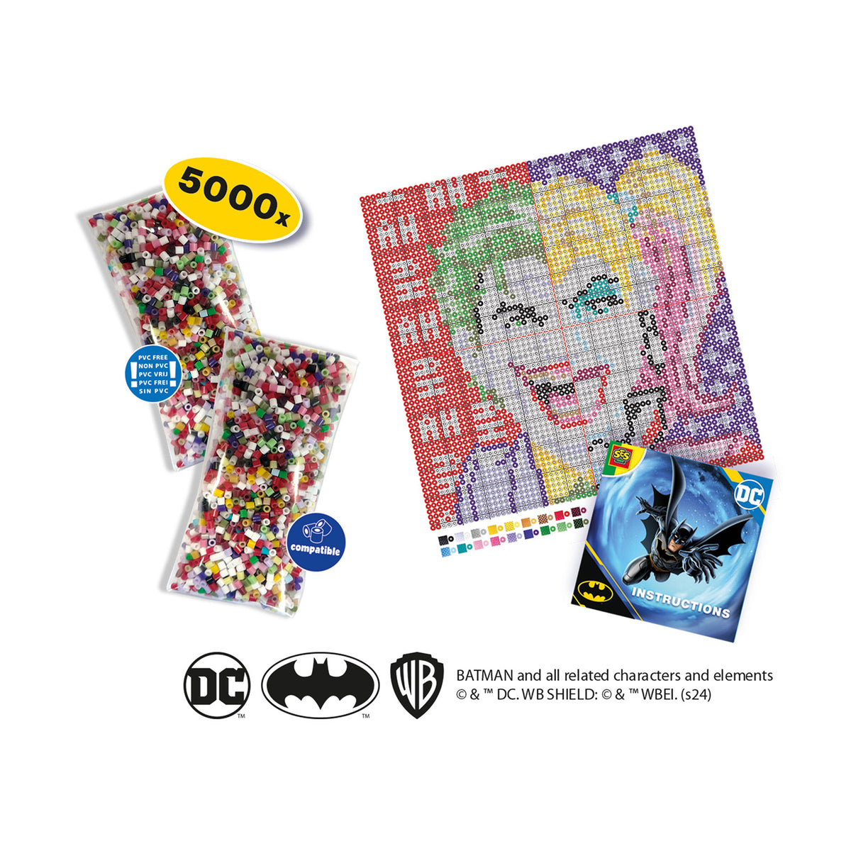 SES Creative DC Batman Pärlset – Joker & Harley Quinn 5000 st
