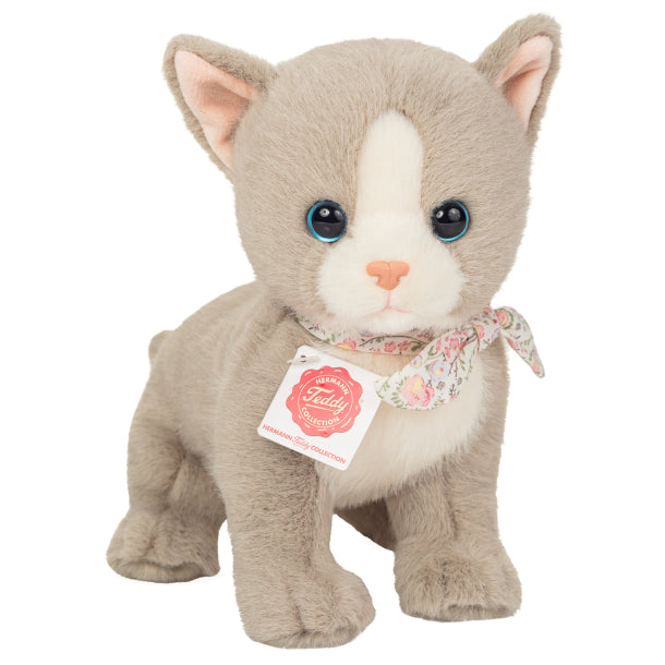 Teddy Hermann Grå kattunge gosedjur – 24 cm