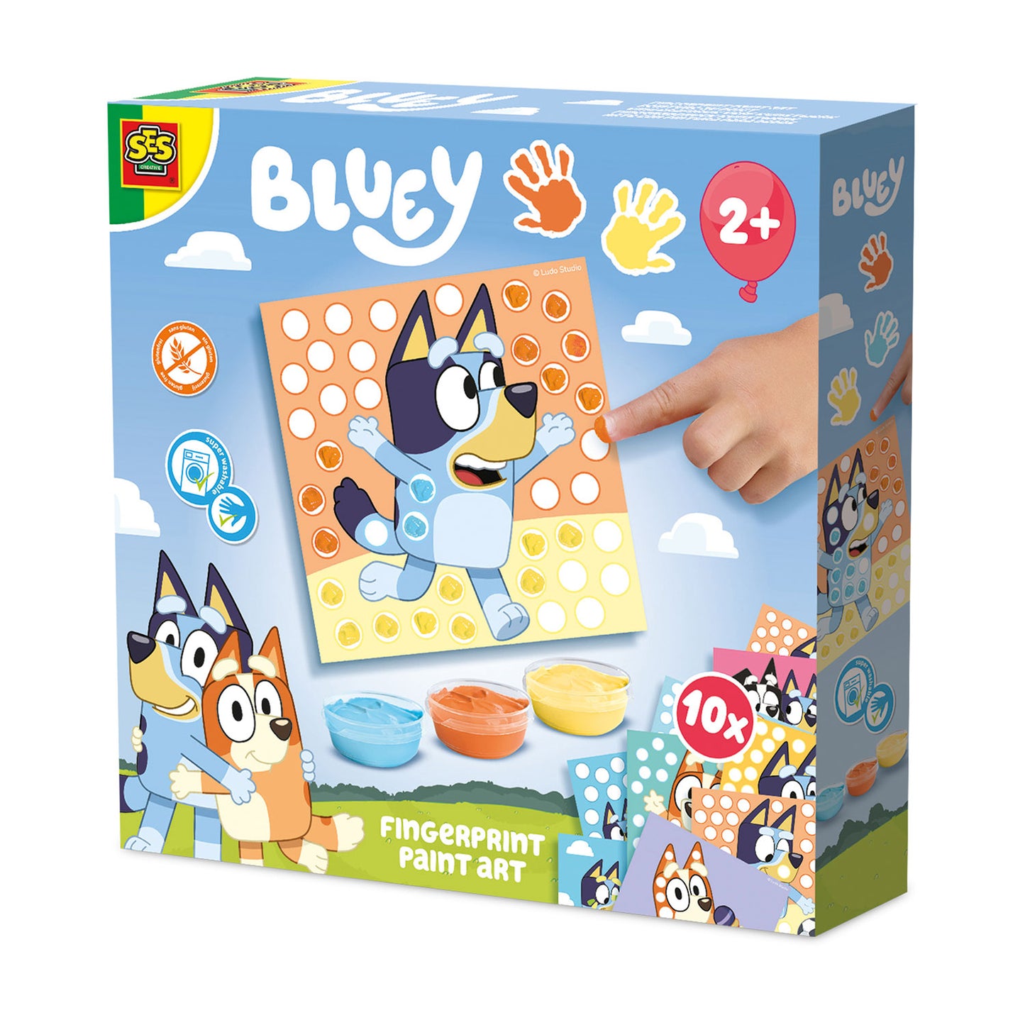 Bluey Fingerfärg – Print Art Målarset