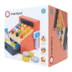 Mentari Kassaapparat med pengar i trä